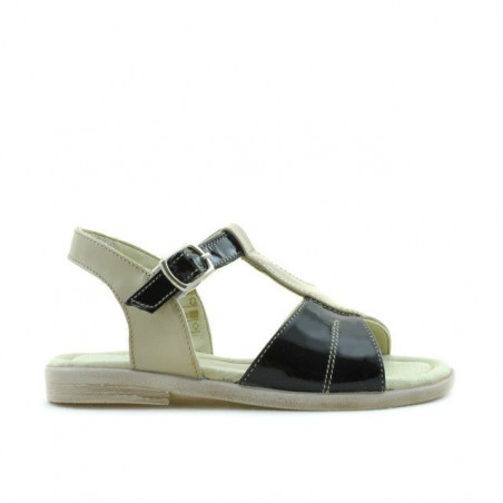Småbørnssandaler 40c lak beige+sort