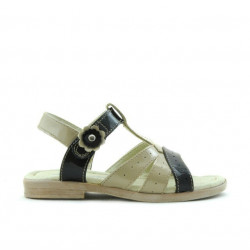 Småbørnssandaler 18c lak beige+sort