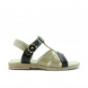 Småbørnssandaler 18c lak beige+sort