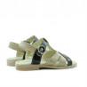 Småbørnssandaler 18c lak beige+sort