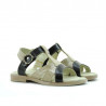 Småbørnssandaler 18c lak beige+sort