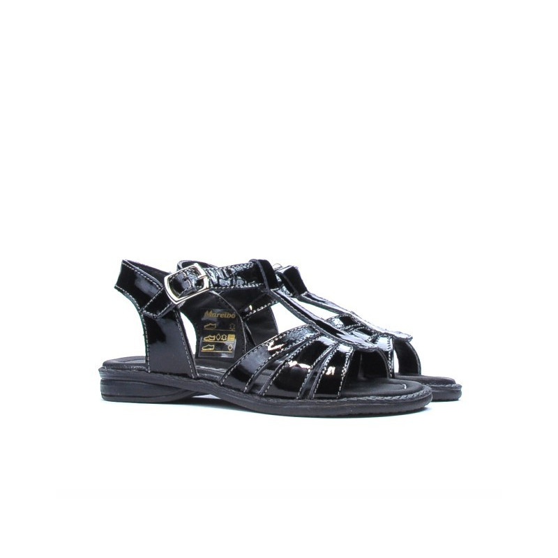 Småbørnssandaler 53c sort lak