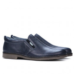 Herresko casual 7200p indigo perforeret