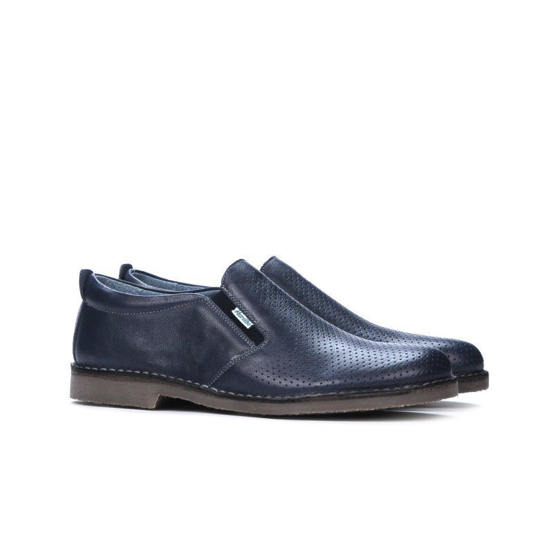 Herresko casual 7200p indigo perforeret