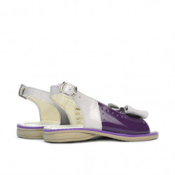 Småbørnssandaler 58c lak lilla+beige