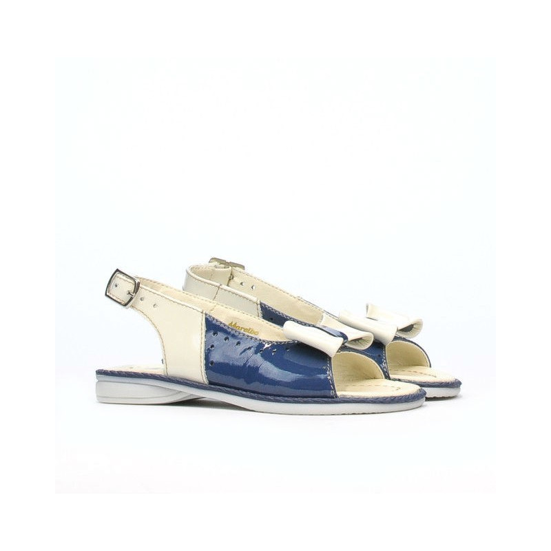 Børnesandaler 58c lak indigo+beige