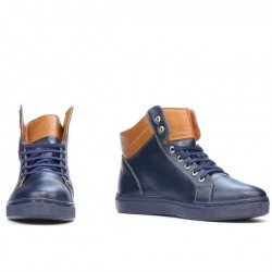Herre støvler 4103 indigo+brun