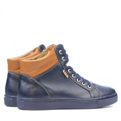 Herre støvler 4103 indigo+brun