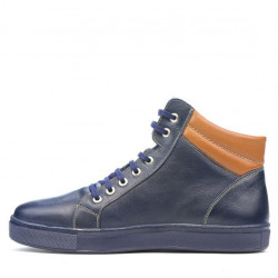 Herre støvler 4103 indigo+brun