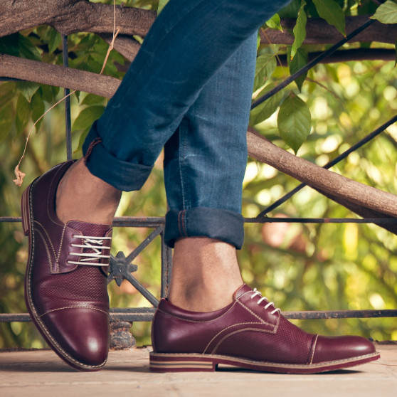 Casual herresko 873 bordeaux