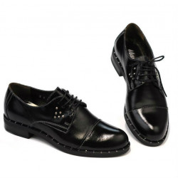 Dame casual sko 696 sort lak