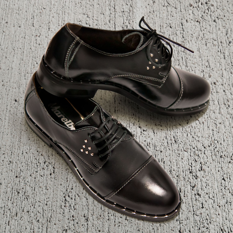 Dame casual sko 696 sort lak