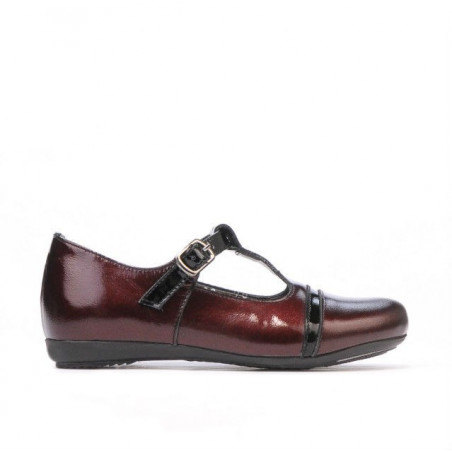 Småbørnssko 62c lak bordeaux+sort