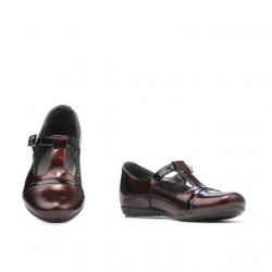 Småbørnssko 62c lak bordeaux+sort