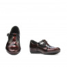 Småbørnssko 62c lak bordeaux+sort