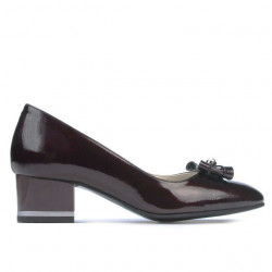 Elegante damesko 1270 lak bordeaux satin