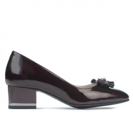 Elegante damesko 1270 lak bordeaux satin