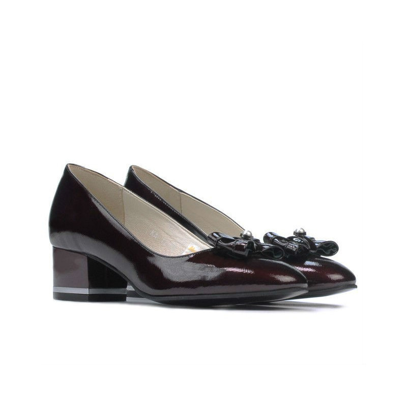 Elegante damesko 1270 lak bordeaux satin