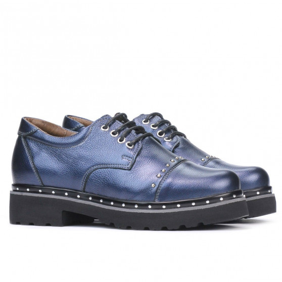 Dame casual sko 6009 indigo perlemor