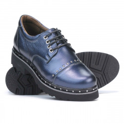 Dame casual sko 6009 indigo perlemor