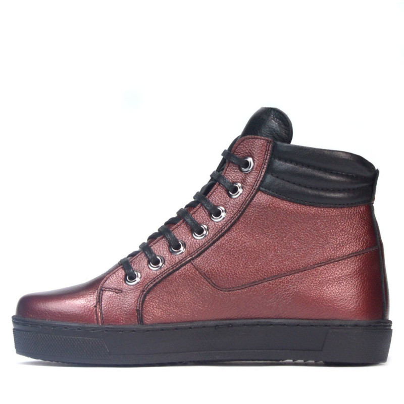 Støvler 3339 bordeaux perlemor