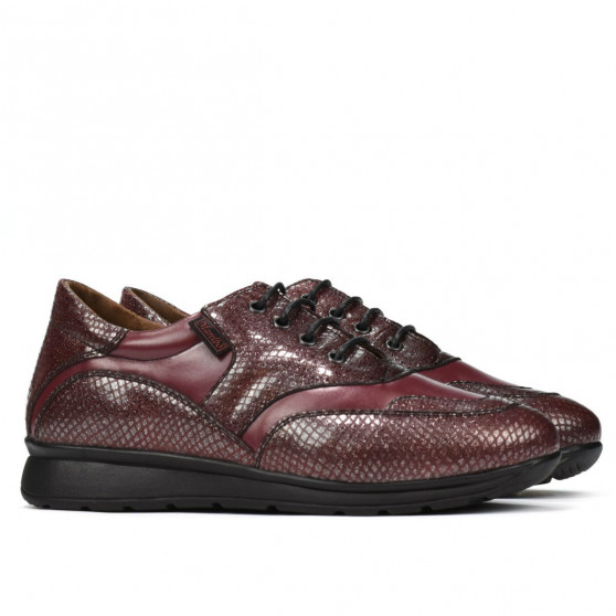 Dame sneakers/casual sko 6005 bordeaux kombineret