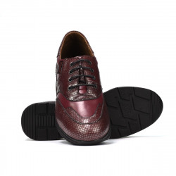 Dame sneakers/casual sko 6005 bordeaux kombineret