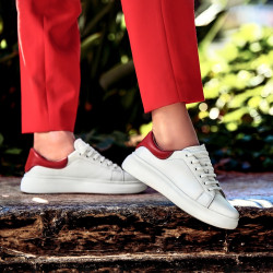 Dame sneakers 6008 hvid kombineret