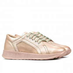 Dame sneakers/casual sko 6010 pudder perlemor kombineret