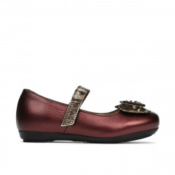 Småbørnssko 67c bordeaux perlemor kombineret