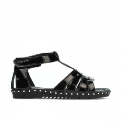 Småbørns sandaler 66c sort lak