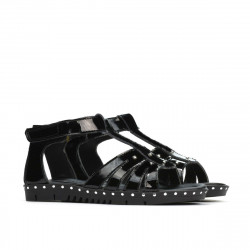 Småbørns sandaler 66c sort lak