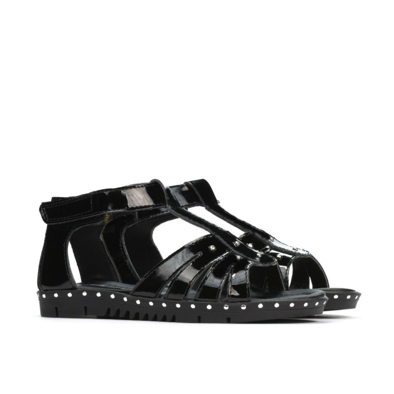 Småbørns sandaler 66c sort lak