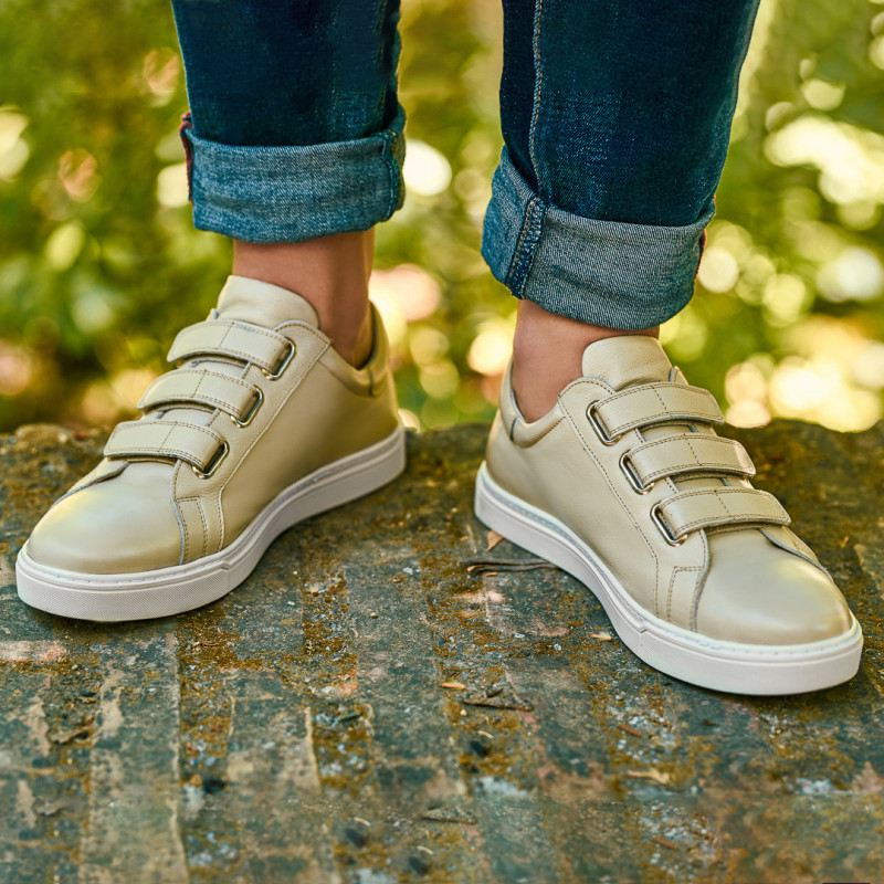 Herresportssko 893sc beige velcro lifestyle