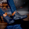 Herre støvler 4103 indigo+brun
