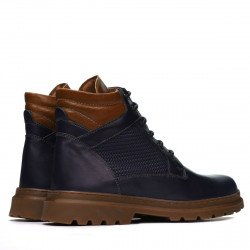 Herrestøvler 4119 indigo kombineret