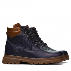Herrestøvler 4119 indigo kombineret