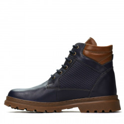 Herrestøvler 4119 indigo kombineret