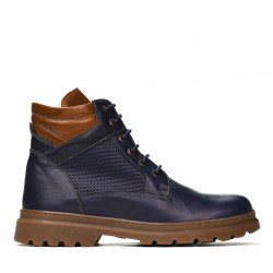 Herrestøvler 4119 indigo kombineret