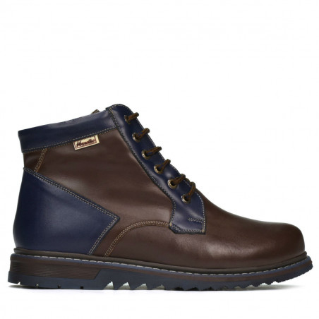 Herrestøvler 497 brun+indigo