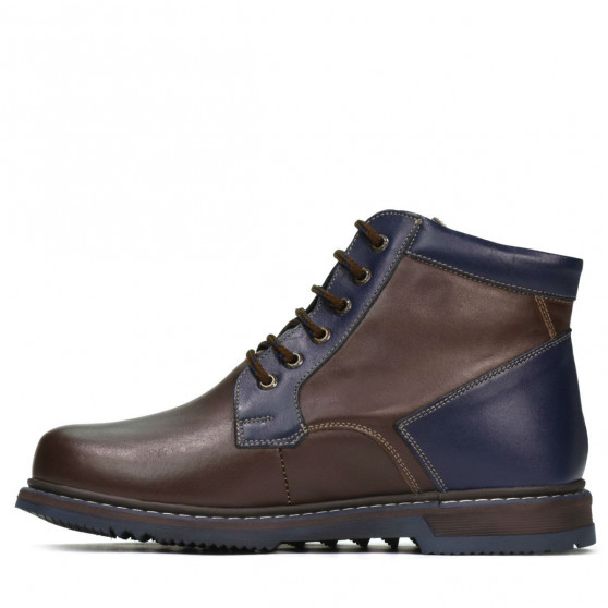 Herrestøvler 497 brun+indigo