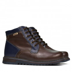 Herrestøvler 497 brun+indigo