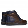Herrestøvler 497 brun+indigo