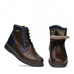 Herrestøvler 497 brun+indigo