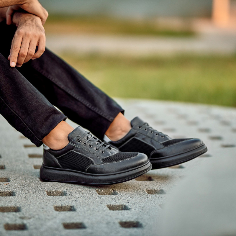 Herresko casual/sport 906 sort kombineret lifestyle
