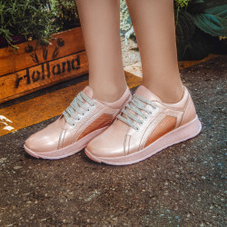 Dame sneakers/casual sko 6010 pudder perlemor kombineret