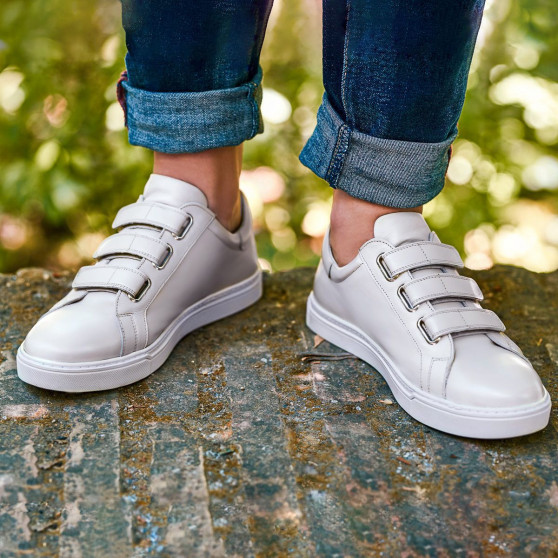 Herresportssko 893sc hvid velcro