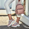 Damesneakers 6015 pudder perlemor kombineret
