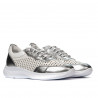 Damesneakers 6024 sølv+hvid