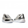 Damesneakers 6024 sølv+hvid